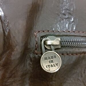 Italian leather messenger bag